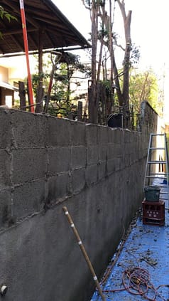 阿倍野区　外壁ブロック　フェンス工事